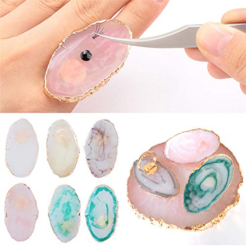 Adjustable Mini Manicure Ring Palette - 6 Pc Nail Art Set