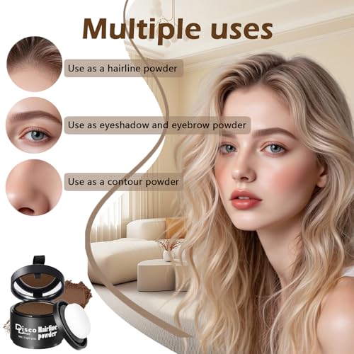 Invisible Hairline Powder - Natural Look Hair Fibers for Thinning Hair - Black, Large Pack of 1