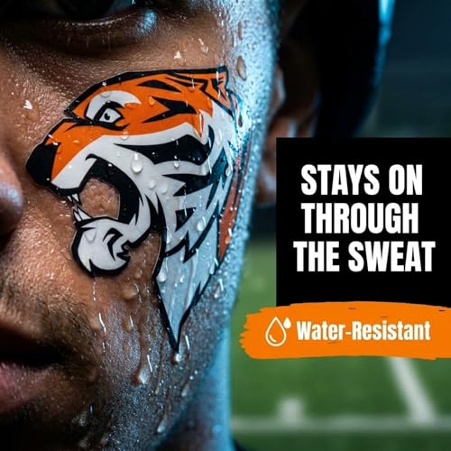 Tiger Head Body Decals 25-Piece Set - School Spirit Tattoos
