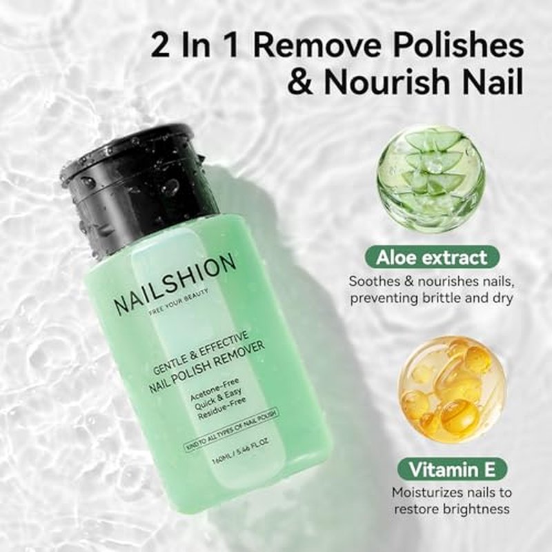 Aloe Vera Nail Polish Remover Non-Acetone 160ml with Pump