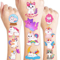96 PCS Caticorn Temporary Tattoos for Kids - Party Favors