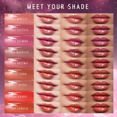 Lunara Frost 3D Lip Gloss - Deep Brown High-Shine Plumping