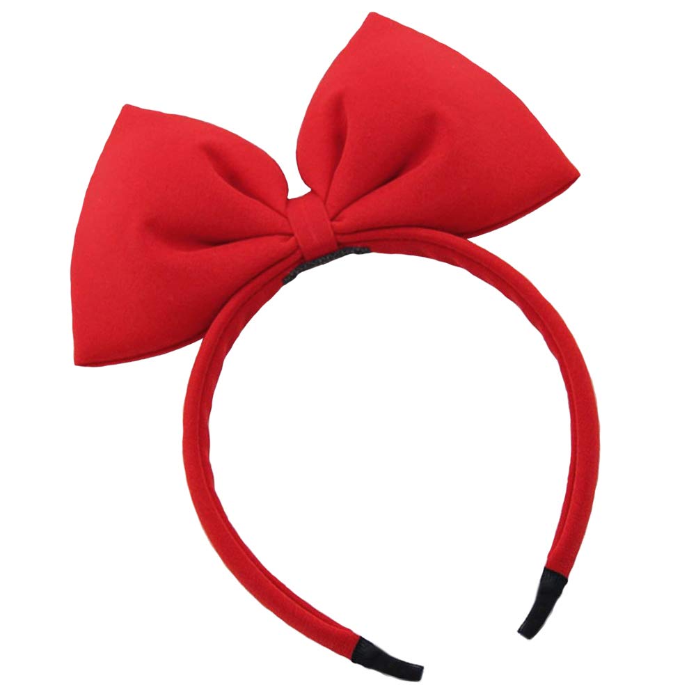 ZCMG Halloween Bow Headband Bowknot Hair Hoops Headpiece Women Bow Hairband Hair Bands Christmas Xmas Holiday Festival Carnival Parade Cosplay Dress Up Wedding Birthday Party Accessories 1 Pack Red