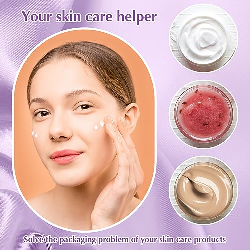 100 Pcs 2oz Plastic Jars with Lids - Clear Wide Mouth Containers