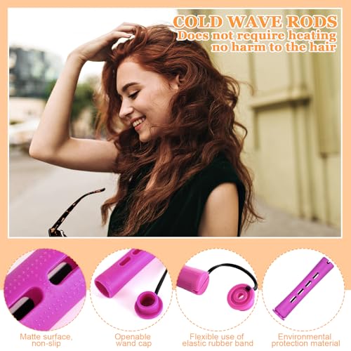 68 Pcs Hair Perm Rods Set - 6 Sizes with Clips & Comb