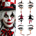 15 Pcs Horror Halloween Face Makeup Tattoos Stickers Clown Demon Spider Web Ghost Vampire Eyeshadow Temporary Stickers Scary Fake Blush Freckles Face Tattoos for Day of Dead Carnival Party Decoration