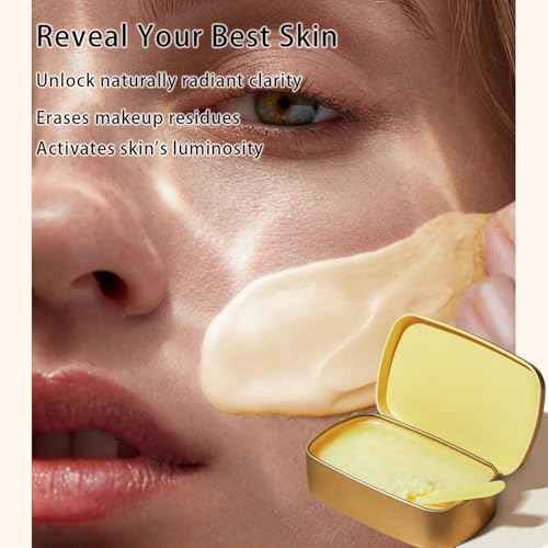 Cleansing Balm Makeup Remover - Vitamin E & Jojoba Oil Infused, Hydrating Facial Cleanser for All Skin Types, Gentle Yet Effective for Waterproof Makeup, 3oz (85g) with Magnetic Spatula