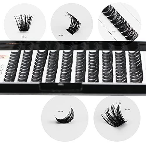 Vayator Single Size False Eyelashes DD Curl 8mm/10mm/12mm/14mm/16mm/18mm/20mm To Choose Professional Makeup Cluster Grafting False Eyelashes Individual Extension (DD Curl-16mm)