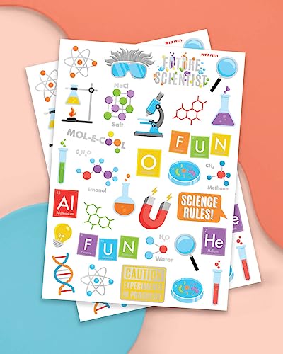 Science Party Temporary Tattoos - 62 Silver Foil Designs