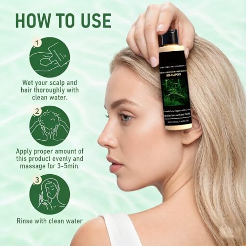 Organic Rosemary Hair Growth Shampoo with Keratin for Thinning Hair