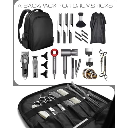 Barber Supplies Backpack for Clippers and Supplies, Barber Bag for men
