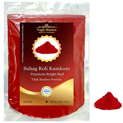 Yogic Mantra Kumkum Powder 100g - Bright Red Sindoor