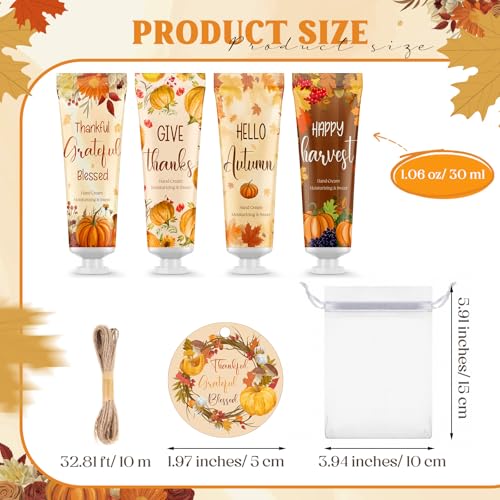 Leelosp 24 Sets Pumpkin Hand Cream Lotion Kit Thanksgiving Favors