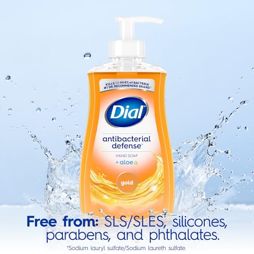 Dial Antibacterial Liquid Hand Soap with Aloe, Gold Scent, 11 oz (Pack of 4)