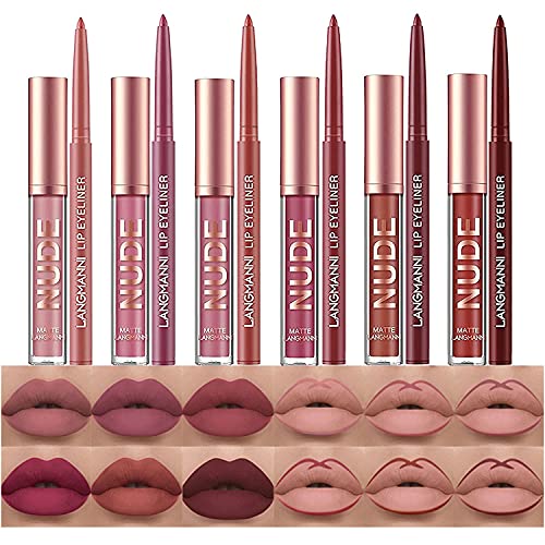 BestLand 12-Piece Matte Liquid Lipstick & Liner Set