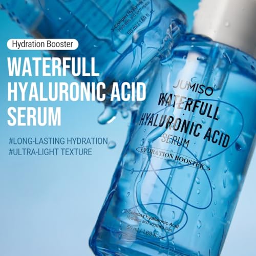 Jumiso Waterfull Hyaluronic Acid Serum 1.69 fl.oz / 50ml | Face Moisturizer, Facial Hydrating Serum for All Skin Types, Moisture Booster for Dry Skin | Vegan, Fragrance-Free