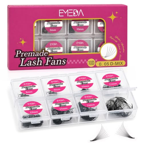 EMEDA 600 Pcs Premade Lash Fans 10D/16D Eyelash Extensions