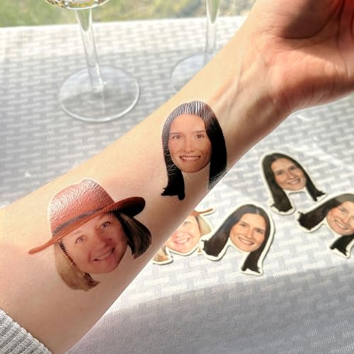 Custom Photo Temporary Tattoos, Set of 12 | Personalized Party Favors