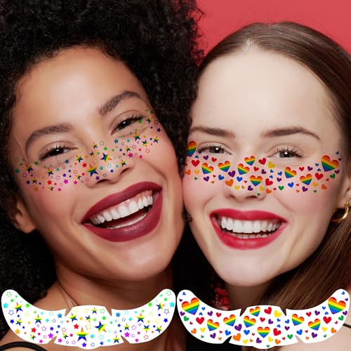 17 Sheets LGBT Pride Temporary Tattoos for Adults & Kids