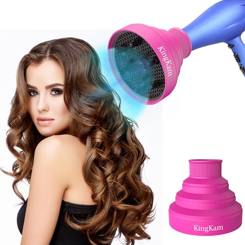Collapsible Silicone Hair Dryer Diffuser - Pink