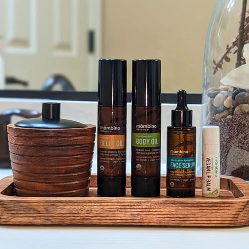 Mambino Organics Moisture Me Nourishing Body Oil, Lightweight Skincare & Body Care Oil with Shea Butter, Jojoba & Pomegranate Oils, Fast-Absorbing Moisturizing Body Oil, 4 fl oz