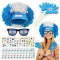 Argentina Soccer Cheer Set with Wig, Glasses, Clappers & Stickers