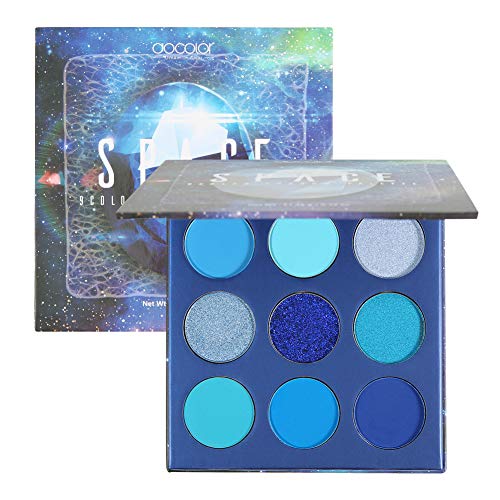 Docolor 9-Color Blue Eyeshadow Palette – Pigmented Shimmer & Matte