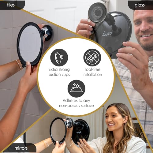 Fogless Shower Mirror with Suction Cup for Shaving - Luxo