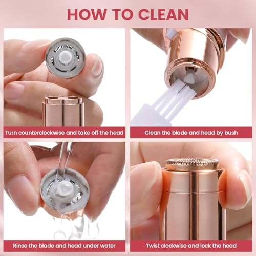 Portable Painless Facial Hair Remover for Women with 4 Heads