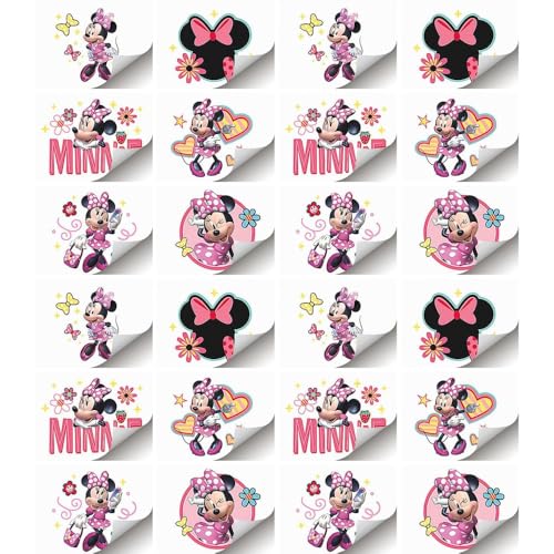 Minnie Mouse Party Temporary Tattoos | Assorted Designs | 24 Pcs
