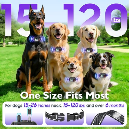 GPS Wireless Dog Fence System with Adjustable Range up to 6561ft