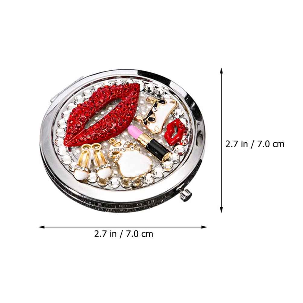 Beaupretty Travel Purse Mirror Lips Compact Mirror Compact Double Sides Mirror for Women
