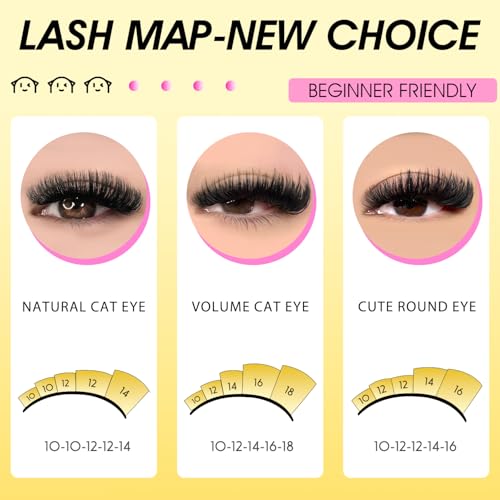 Lash Clusters Kit 60D 80D 100D Volume Eyelash Extensions 12-18mm