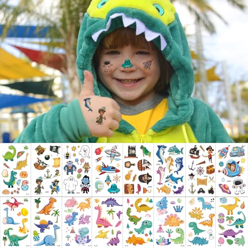 Zhtulck 600+ Waterproof Temporary Tattoos Set for Kids