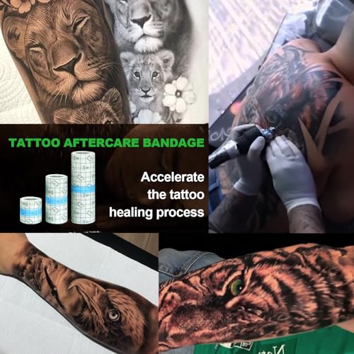 Tattoo Aftercare Bandage - 3 Rolls Waterproof Healing Film (2 Inch, 4 Inch, 6 Inch)