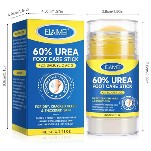 60% Urea Cream Stick with 2% Salicylic Acid Foot Balm - 2 Pack (1.4 oz)