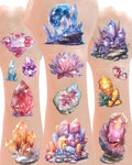 Crystal Temporary Tattoos - 244 Gems Diamond Party Decorations