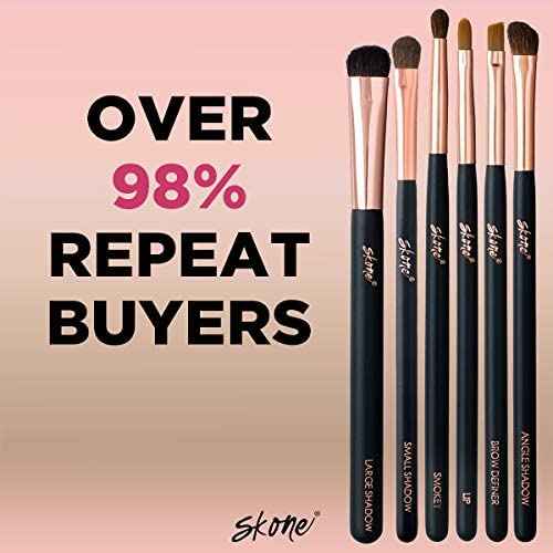 Professional Makeup Brush Set - Skone Luxe Pro Makeup Brushes, 6 pc Set