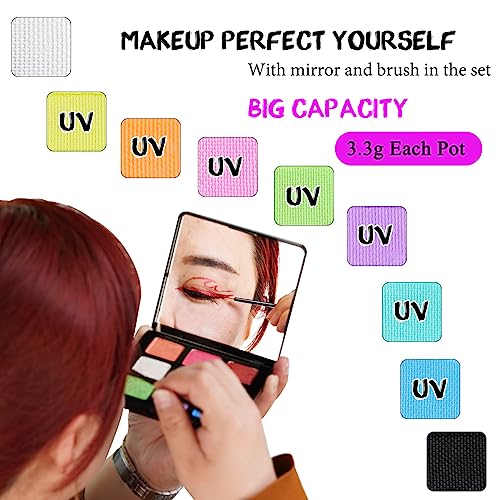 Bowitzki 9 Colors Water Activated Eyeliner Retro Liner UV Glow