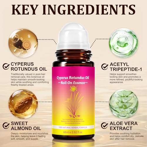 Cyperus Rotundus Oil Roll-On Hair Reduction Serum