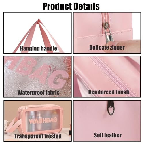 Clear Toiletry Bag Set 3-Pack | Waterproof Travel Organizer