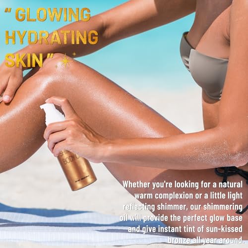 UCANBE Body Shimmer Oil 100ml - Waterproof Glow Highlighter