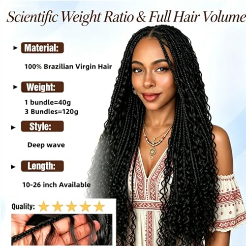 Boho Braiding Hair 40G Bundle - 12A Virgin Brazilian Human Hair