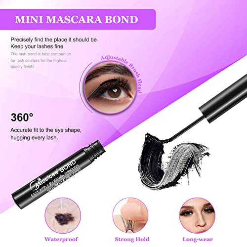 DIY Cluster Lash Extension Kit with Bond & Seal – 144pcs
