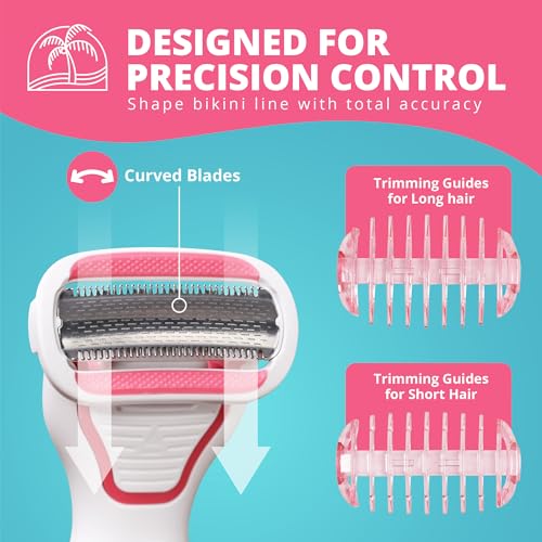 PalmPerfect Clio Trimmer for Women with Precision Razor, Female Pubic Hair Electric Shaver for Smooth Grooming, Leg Hair Trimmer Women Love, Compact Clio Shaver for Bikini, Arms, and Body Touch-Ups