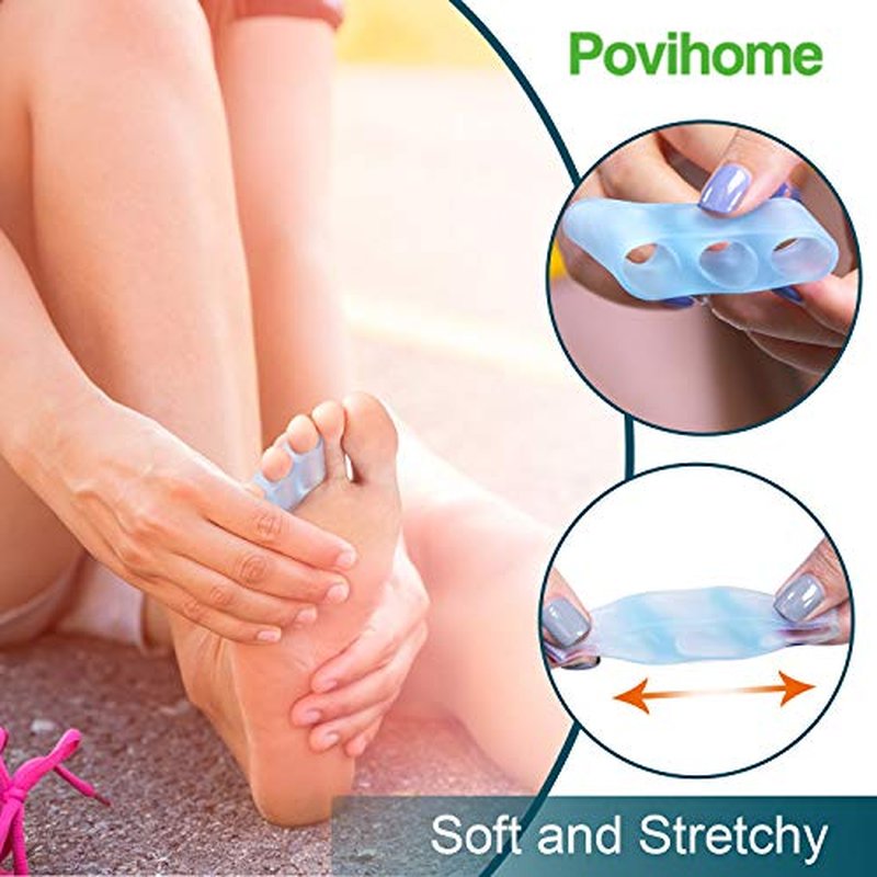 Povihome Pinky Toe Separators - 10 Pack for Pain Relief