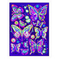 Temporary Tattoos ? 1 Sheet Butterfly Design Body Paint Art Blacklight Reactive Light Festival Accessories Glow in the Dark Party Supplies | 7.2¡± x 5.2¡± Temp Great for EDM EDC Party Rave Parties