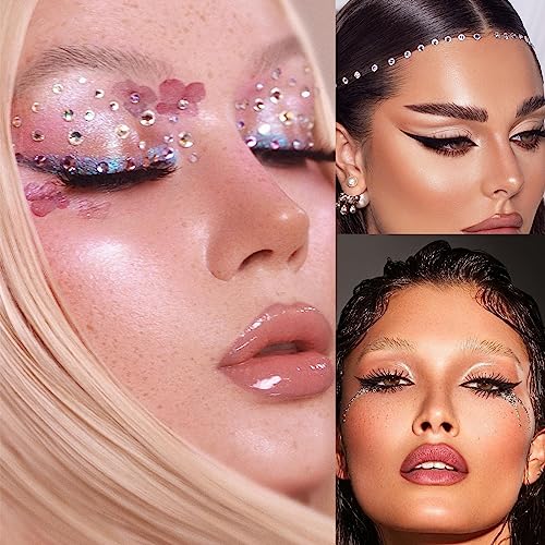 Hair Gems Rhinestone Stickers with Tweezers - 800 Piece Set