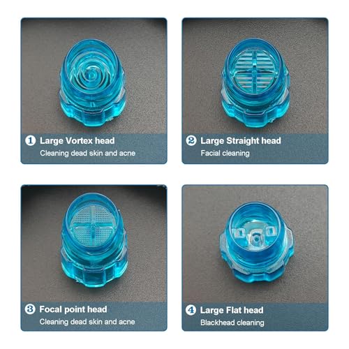 Elitzia Plastic Microderma Heads Facial Aqua Peel Tips Water Peeling Caps Facial Care Skin Cleaning Tool Beauty Machine Replacement Spare Parts 8pcs Per Set £¨Capri Blue£©