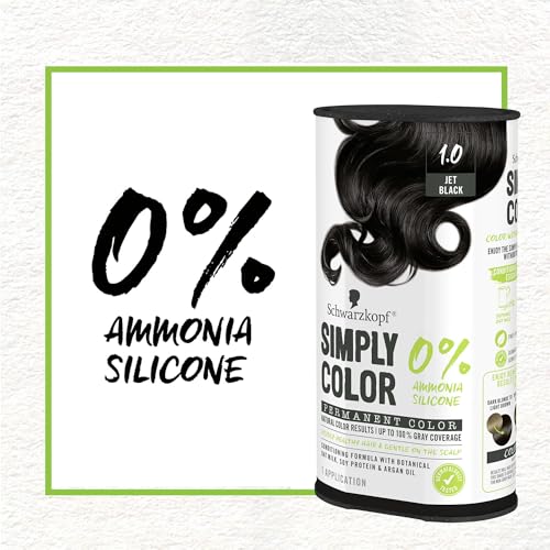 Schwarzkopf Simply Color 1.0 Jet Black Permanent Hair Dye